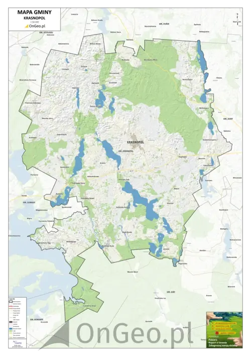 Mapa gminy Krasnopol